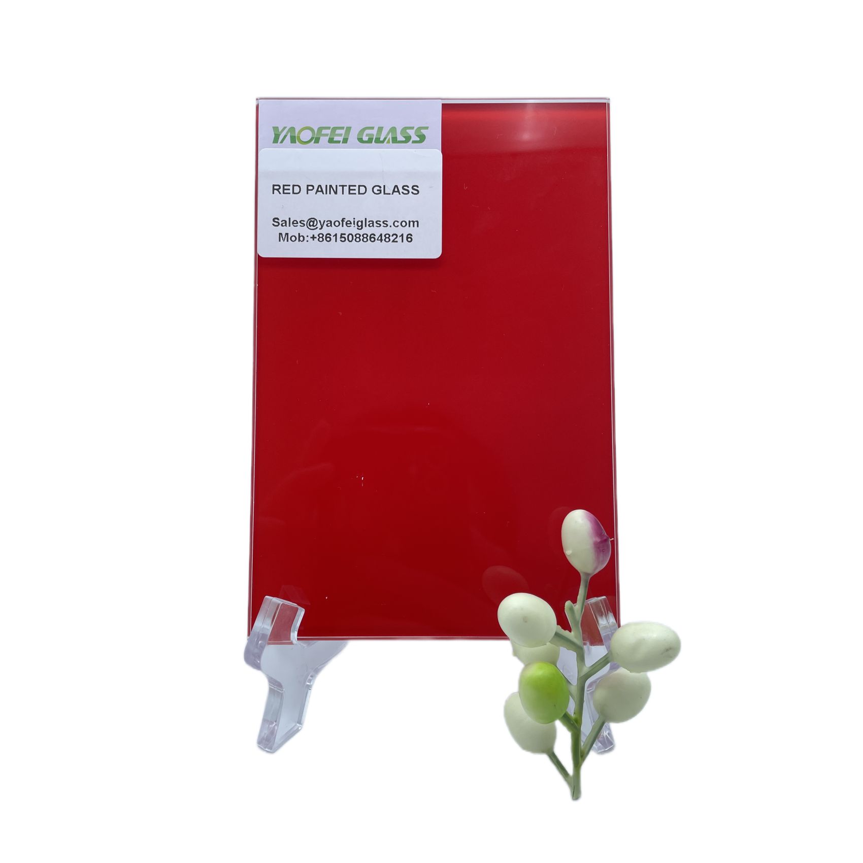 RED PAINTED GLASS