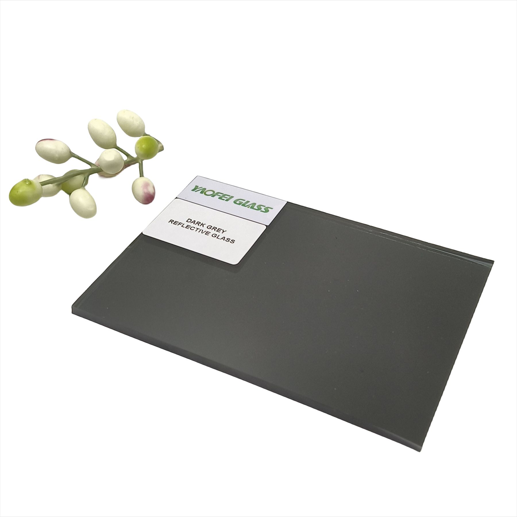 DARK GREY REFLECTIVE GLASS